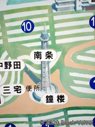 案内板に描かれた「鐘楼」